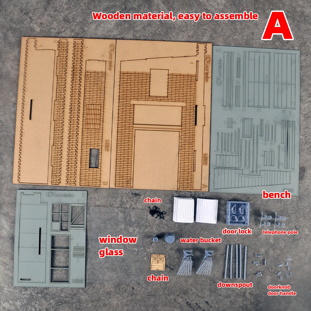 1/35 Industrial Warehouse Complex, Resin Model Diorama Kit, Historical Theme, Unassembled and Unpainted