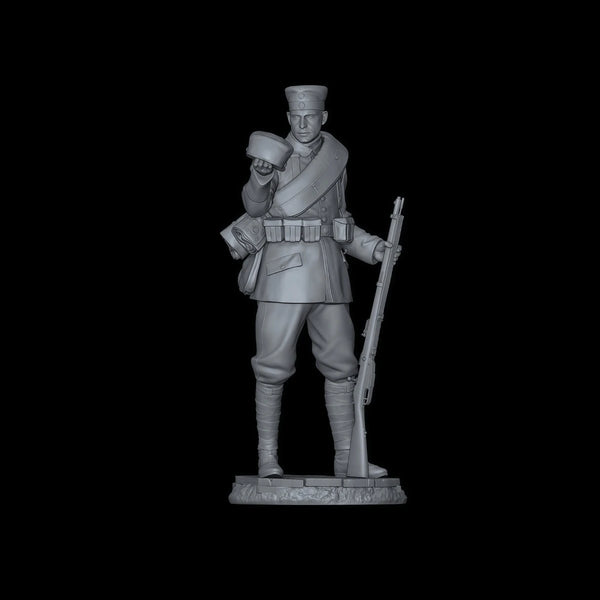 54mm WWI German Infantryman, Resin Model Figure Kit, Unassembled and Unpainted