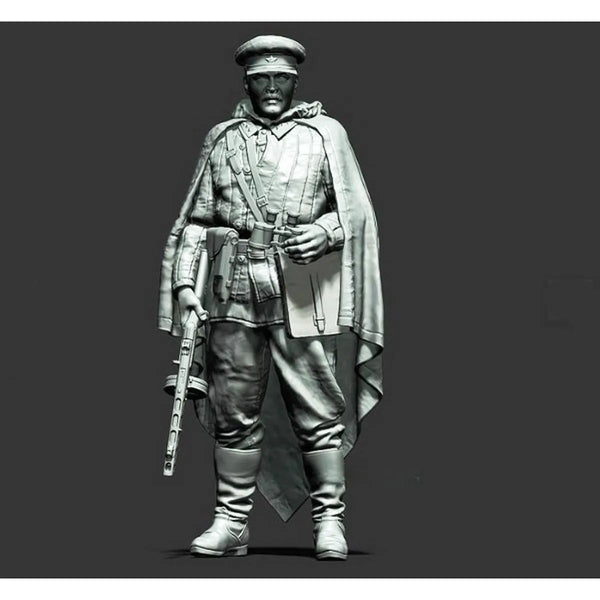 54mm WWII Soviet Red Army Officer, Resin Model Figure Kit, Unassembled and Unpainted