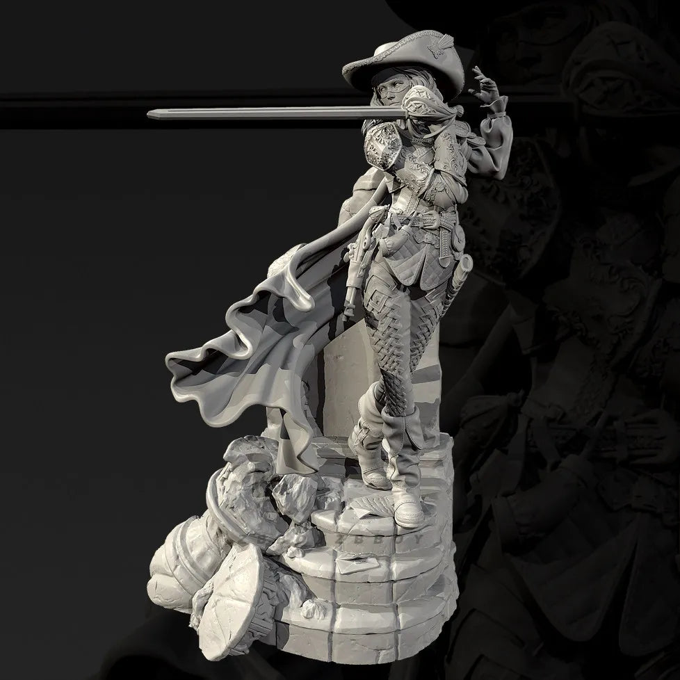 90mm American Civil War American Revolutionary Soldier, Resin Model Figure Kit, Unassembled and Unpainted