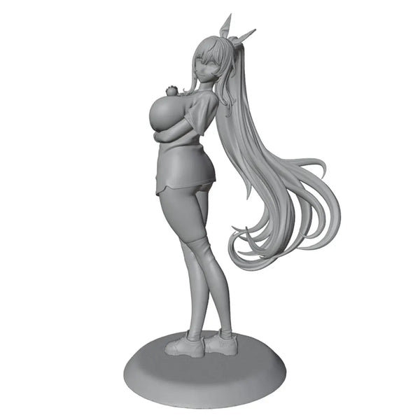 1/24 Long-Haired Elf Maiden in Short Dress, Resin Model Figure Kit, Anime Theme, Unassembled and Unpainted