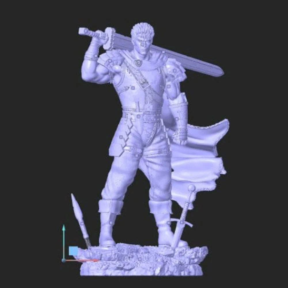 230mm Swordsmanship Legend, Resin Model Figure Kit, Fantasy Theme, Unassembled and Unpainted