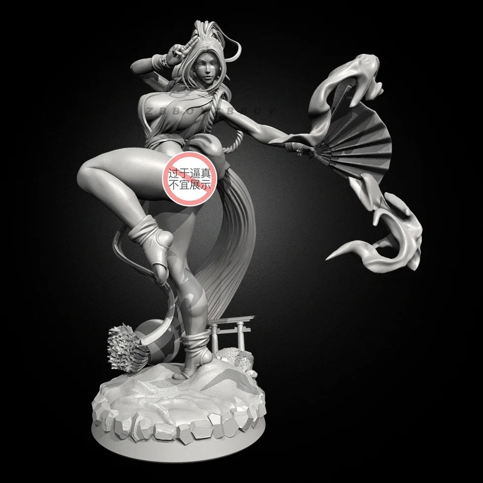 90mm Fantasy Pin-Up Warrior, Resin Model Figure Kit, Unassembled and Unpainted