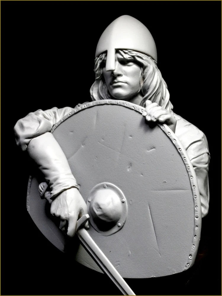 1/10 Ancient Northman Warrior, Resin Model Bust Kit, Unassembled and Unpainted