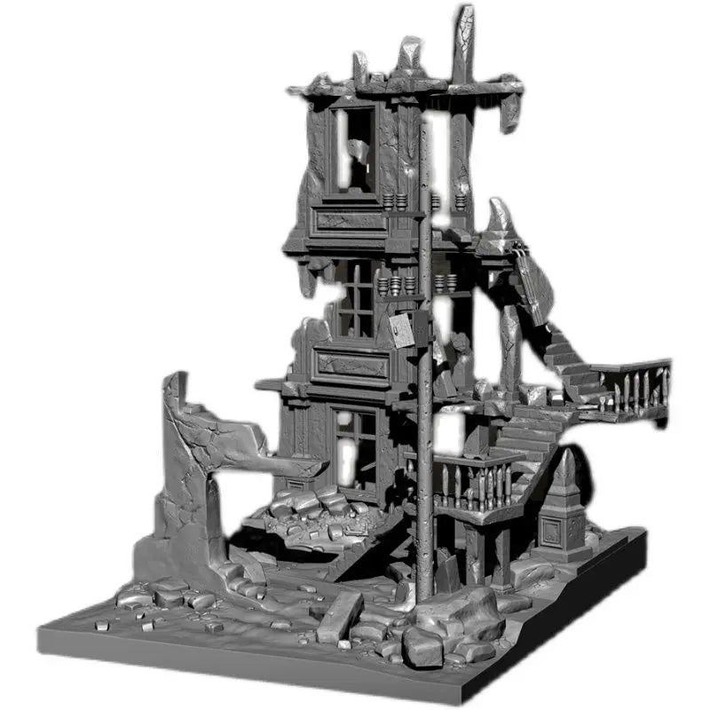 1/35 WWII Ruined Buildings, Resin Model Terrain Kit, Unpainted