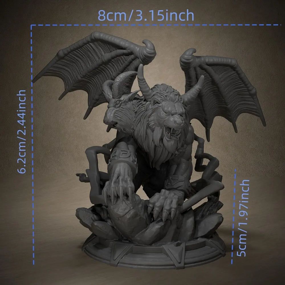 Chimera Fire-breathing Monster, Resin Model Figure Kit, Fantasy Theme, Unassembled and Unpainted