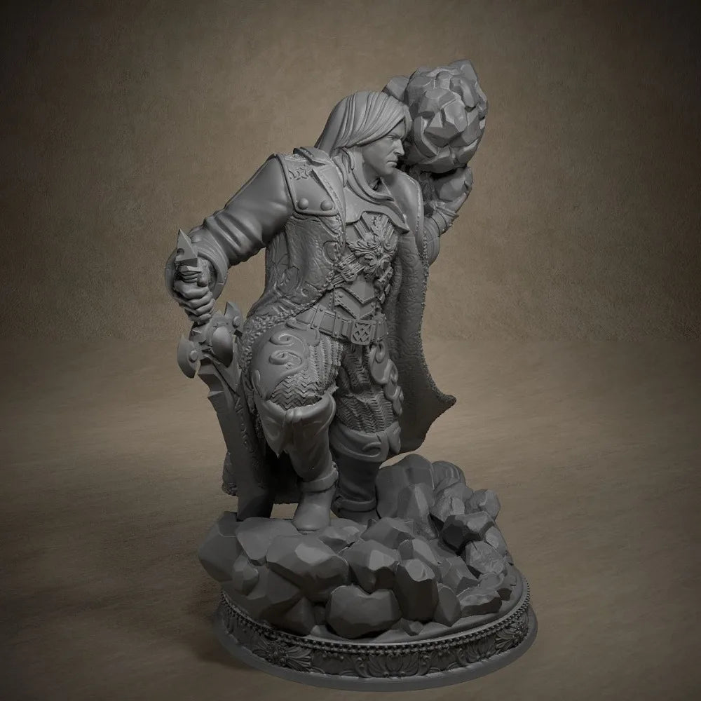 70mm Wizard Dorian, Resin Model Figure Kit, Fantasy Theme, Unassembled and Unpainted