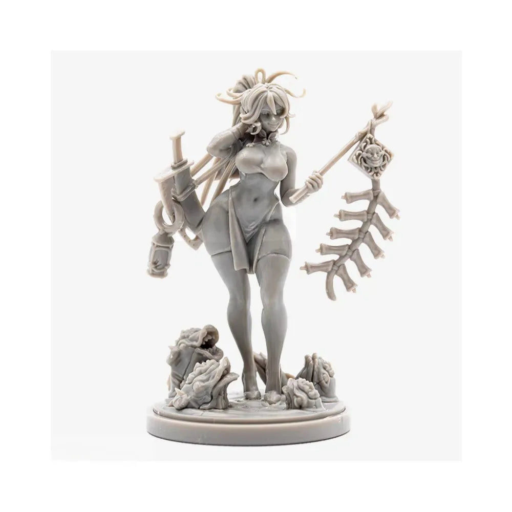 Dead Kingdom Female Warriors and Sorceresses, 9 Figures, Resin Model Figure Kit, Fantasy Theme, Unassembled and Unpainted