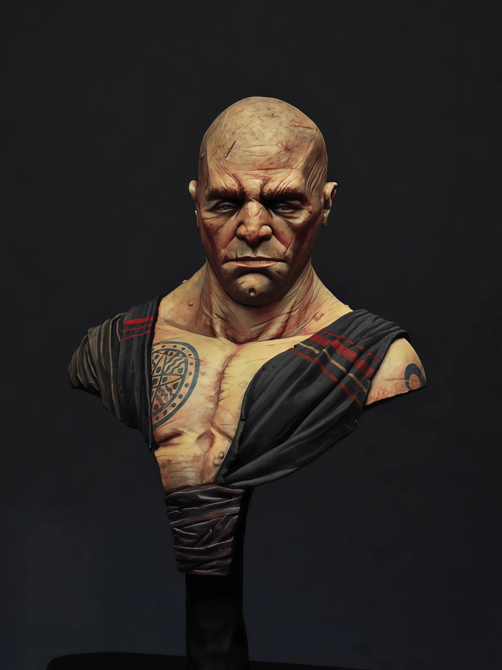 50mm Male Character, Resin Model Bust Kit, Sci-Fi Theme, Unassembled and Unpainted
