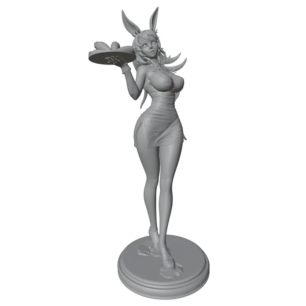 1/24 Bunny & Demon Girls, 2 Figures, Resin Model Figure Kit, Anime Theme, Unassembled and Unpainted