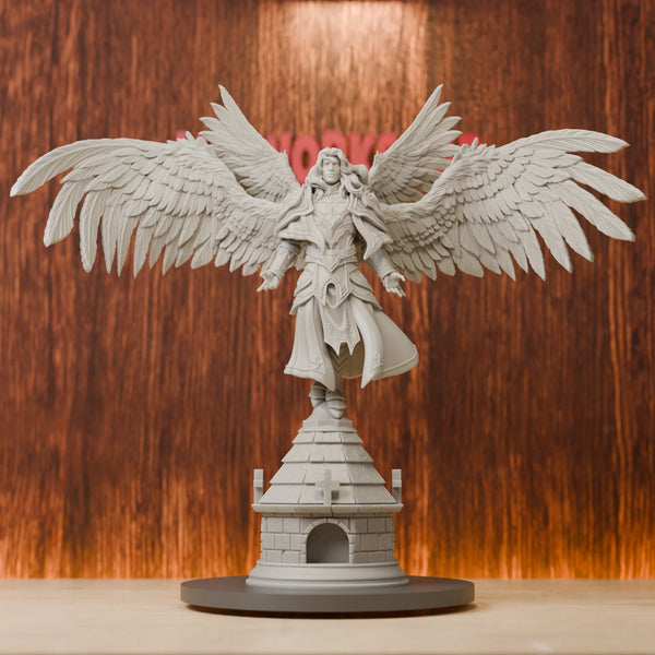 75mm Guardian Angel with Spread Wings, Resin Model Figure Kit, Fantasy Theme, Unassembled and Unpainted