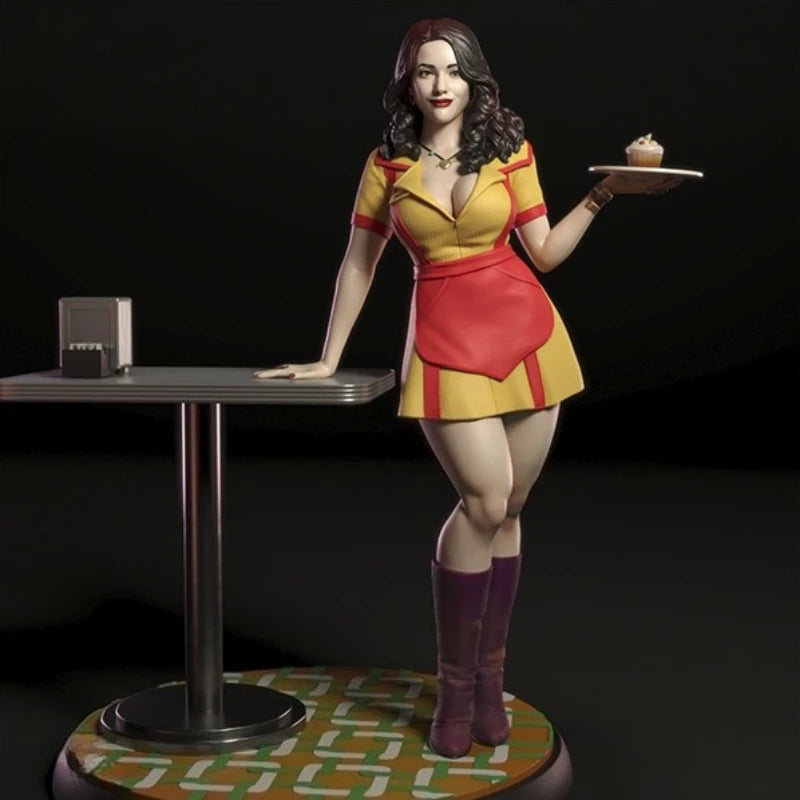 1/10 Waitress, Resin Model Figure Kit, Historical Theme, Unassembled and Unpainted