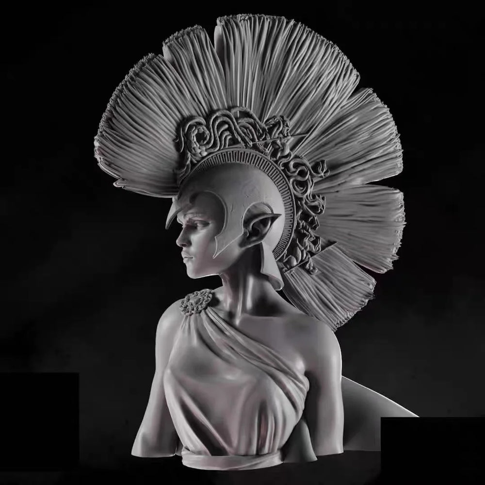 1/10 Crowned Sorceress, Resin Model Bust Kit, Fantasy Theme, Unassembled and Unpainted