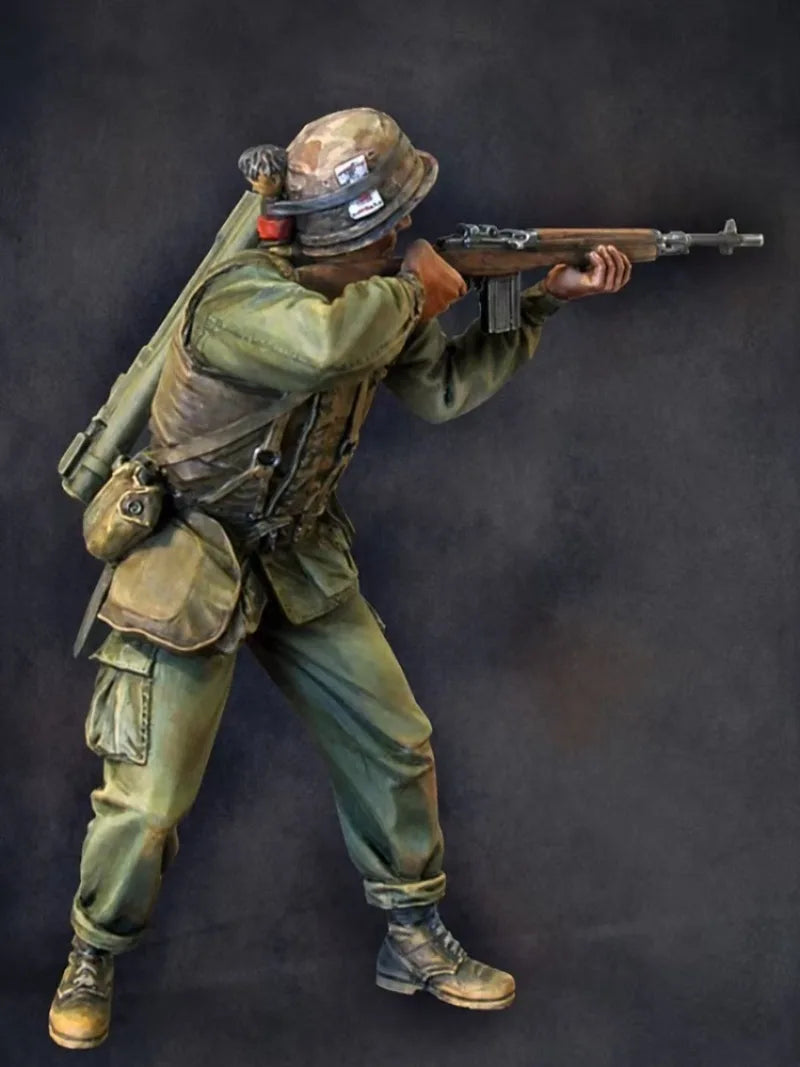 1/35 WWII U.S. Marine Sharpshooter, Resin Model Figure Kit, Unassembled and Unpainted