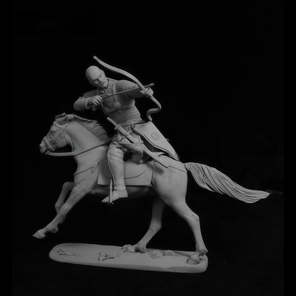 75mm Medieval Cuman Horse Archer, Resin Model Figure Kit, Unassembled and Unpainted
