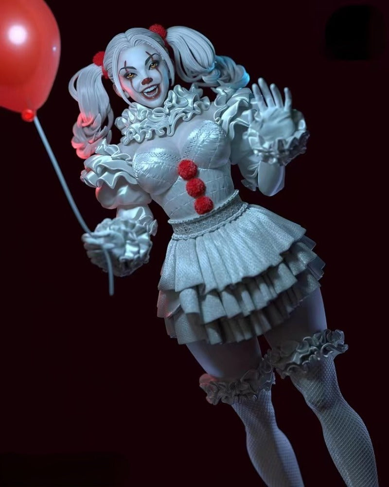1/24 Female Pennywise Clown, Resin Model Figure Kit, Fantasy Theme, Unassembled and Unpainted