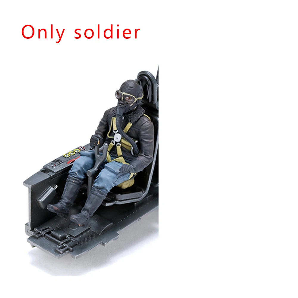 1/32 Modern Fighter Pilot in Ejector Seat, Resin Model Figure Kit, Unassembled and Unpainted