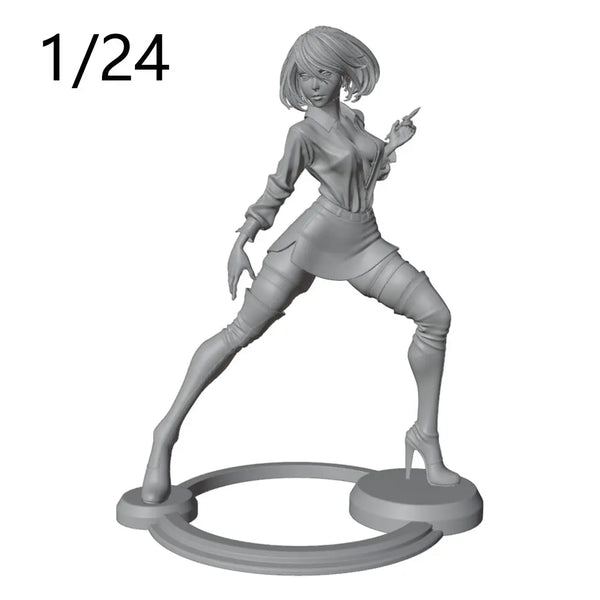 1/24 Tactical Female Commando, Resin Model Figure Kit, Anime Theme, Unassembled and Unpainted