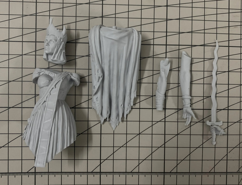 1/12 Dark Fantasy Female Warrior, Resin Model Bust Kit, Fantasy Theme, Unassembled and Unpainted