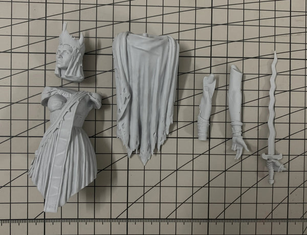 1/12 Dark Fantasy Female Warrior, Resin Model Bust Kit, Fantasy Theme, Unassembled and Unpainted