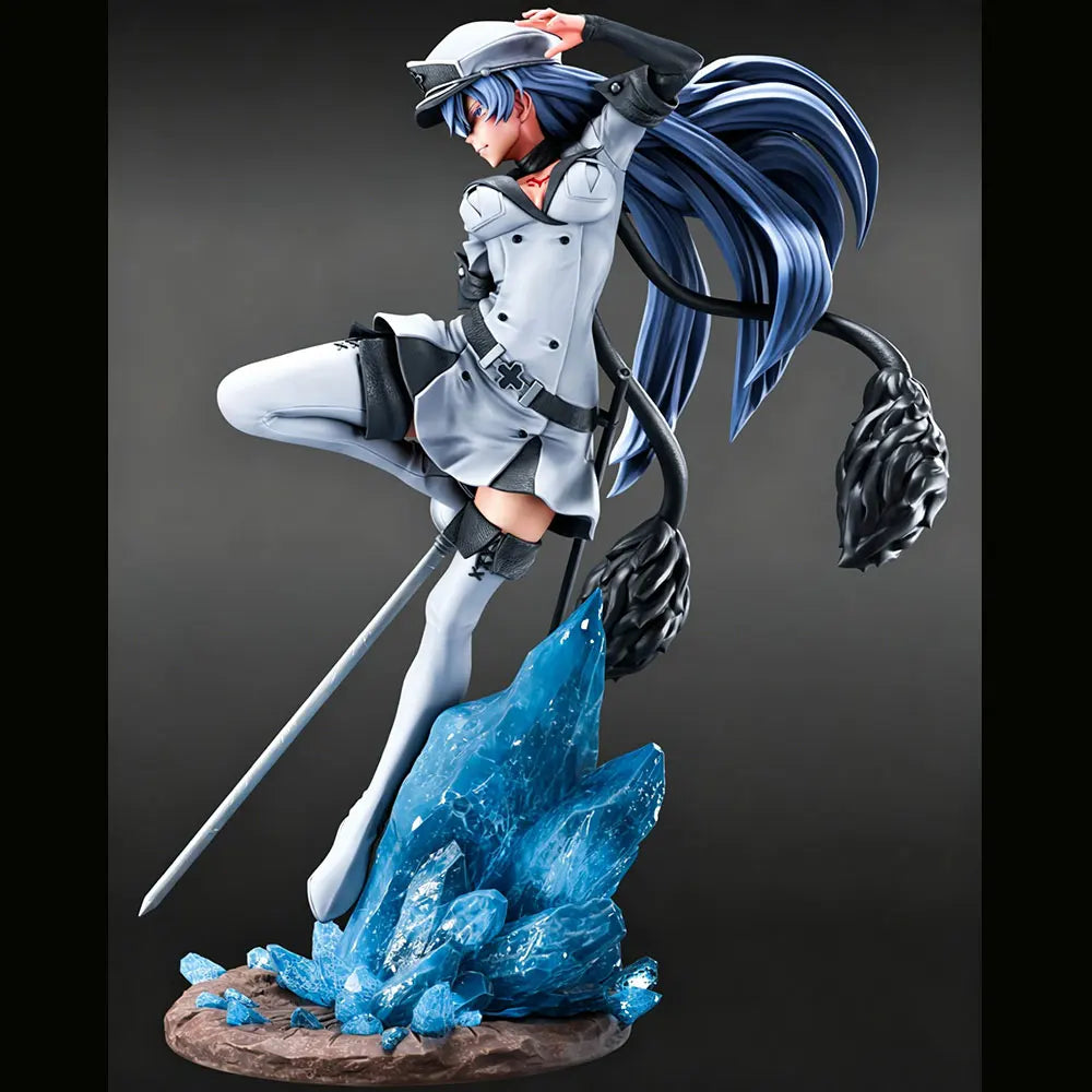 75mm Swordswoman with Blue Hair in White Combat Suit, Resin Model Figure Kit, Anime Theme, Unassembled and Unpainted