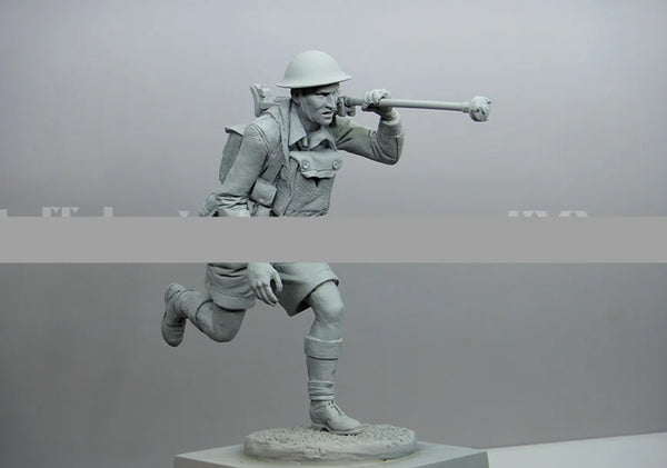 1/16 WWI American Soldier Doughboy, Resin Model Figure Kit, Unassembled and Unpainted
