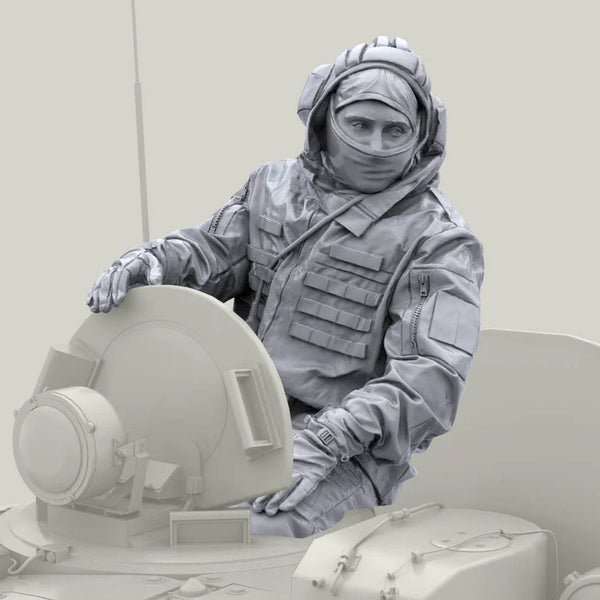 1/35 Modern Soldiers in NBC Protective Suits, 2 Figures, Resin Model Figure Kit, Unassembled and Unpainted