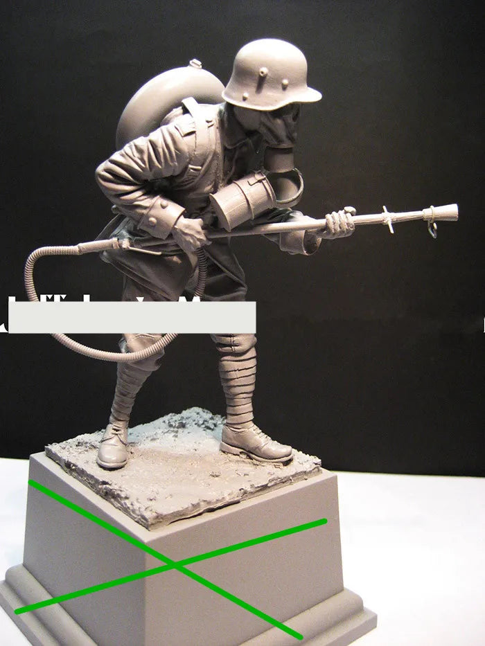 1/16 WWII German Soldier in Combat, Resin Model Figure Kit, Unassembled and Unpainted