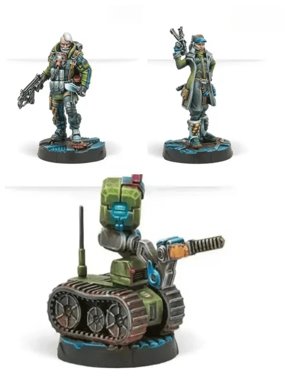 28mm Kosmoflot Tactical Soldiers, 4 Figures, Resin Model Figure Kit, Sci-Fi Theme, Unassembled and Unpainted