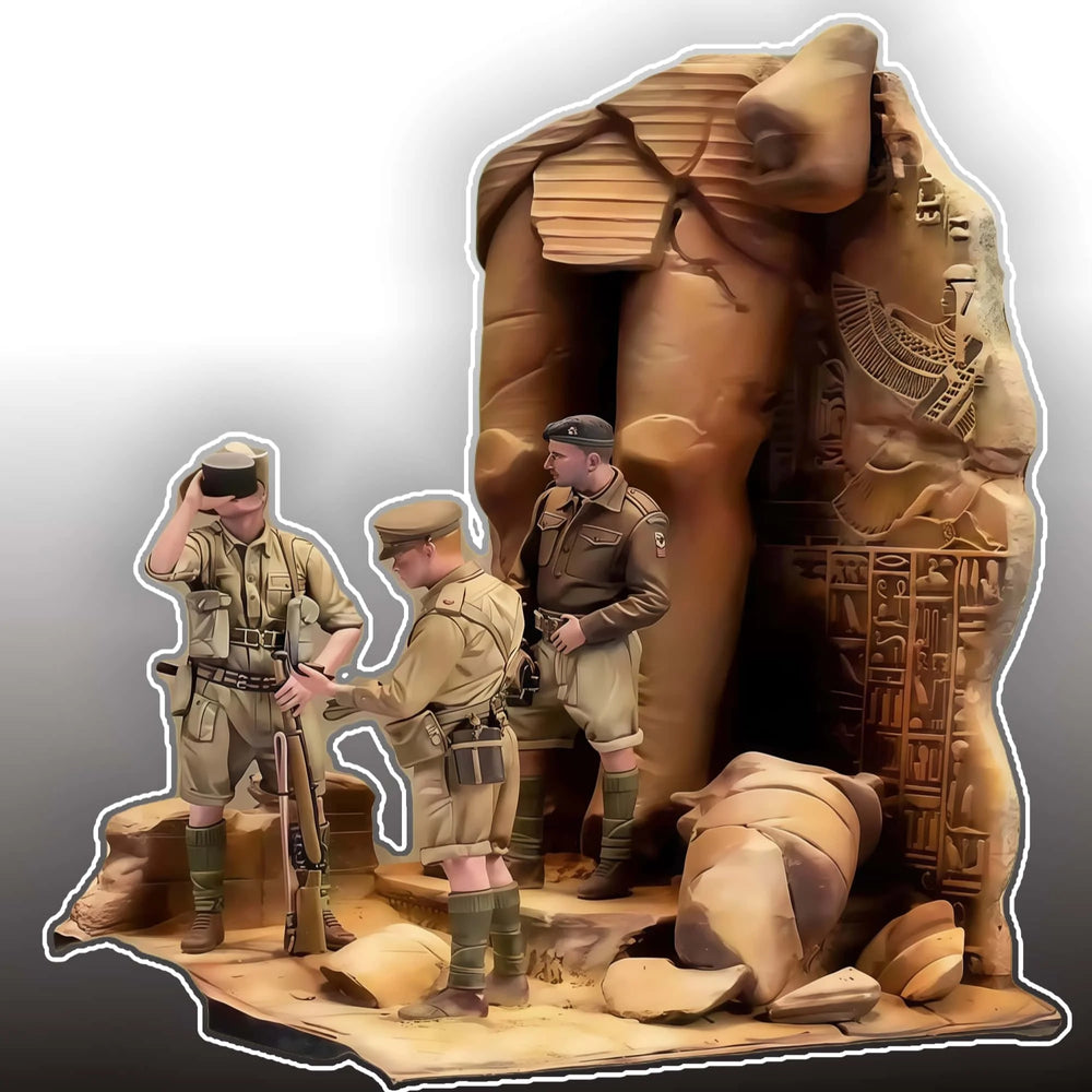 1/35 WWI Desert Warriors, 9 Figures, Resin Model Figure Kit, Unassembled and Unpainted