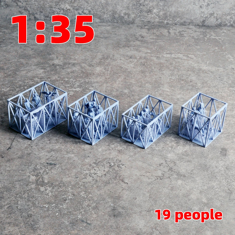 1/35 Modern Civilian Workers, 12 Figures, Resin Model Figure Kit, Unassembled and Unpainted
