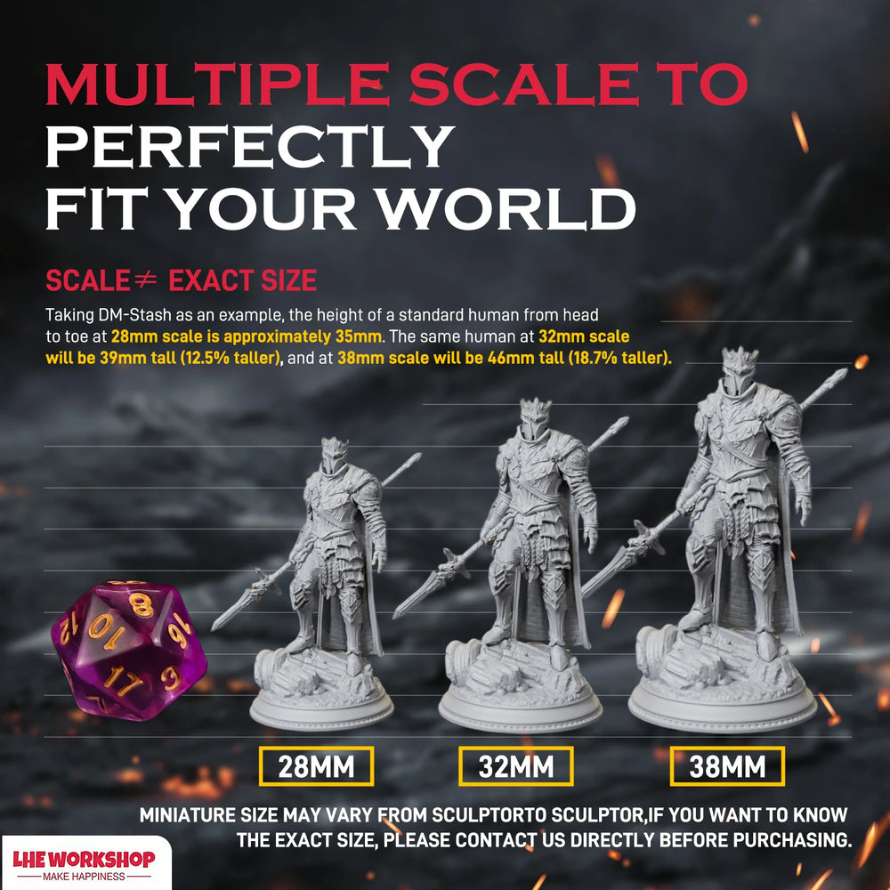 75mm Leonin Sun Paladin, Resin Model Figure Kit, Fantasy Theme, Unassembled and Unpainted
