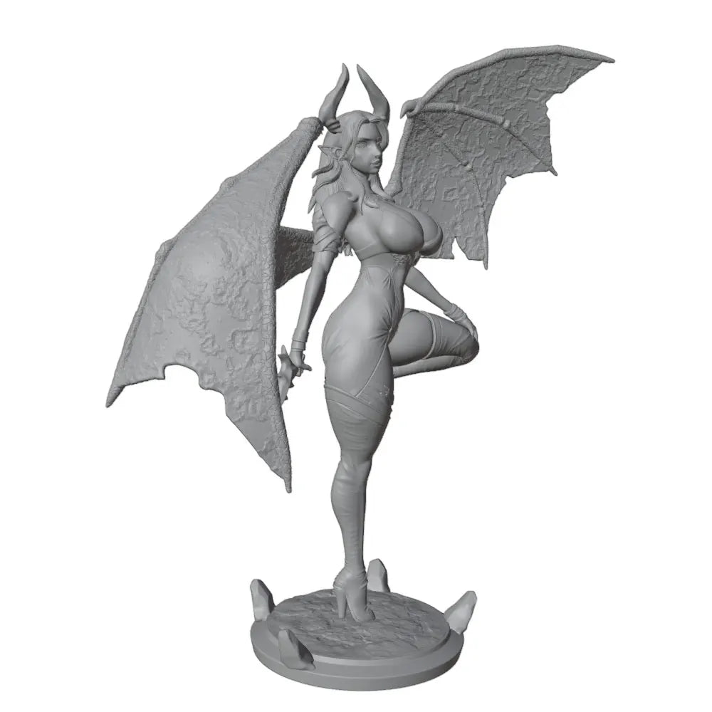1/24 Demon Succubus with Wings, Resin Model Figure Kit, Fantasy Theme, Unassembled and Unpainted