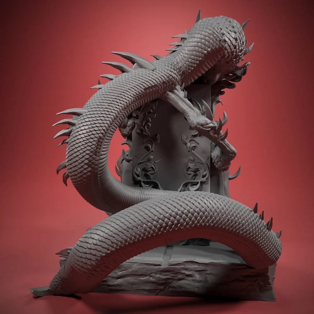 57mm Fire Dragon Empress, Resin Model Figure Kit, Fantasy Theme, Unassembled and Unpainted