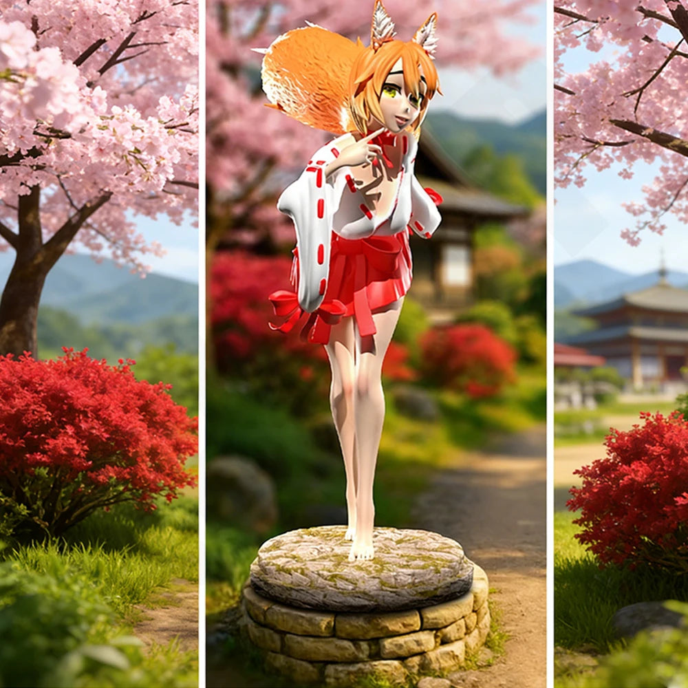 1/24 Kitsune Fox Spirit, Resin Model Figure Kit, Anime Theme, Unassembled and Unpainted