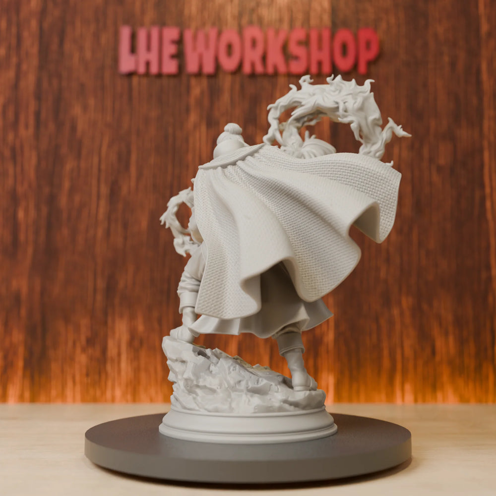 75mm Human Wandering Mage, Resin Model Figure Kit, Fantasy Theme, Unassembled and Unpainted