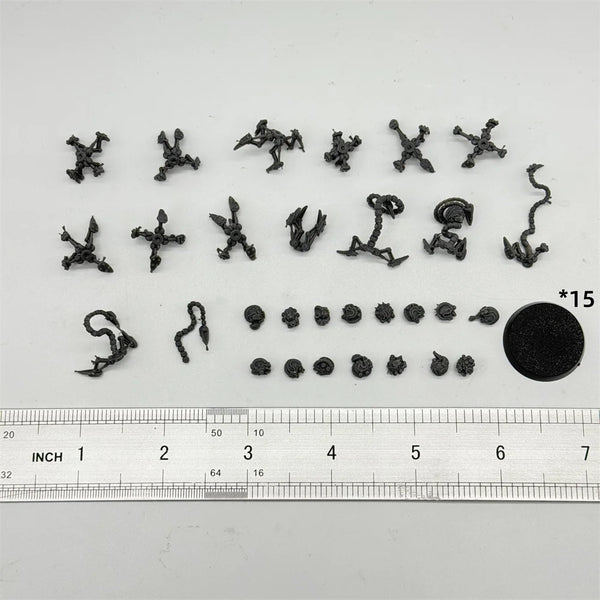 28mm Servo Bots, 25 Figures, Resin Model Figure Kit, Fantasy Theme, Unassembled and Unpainted