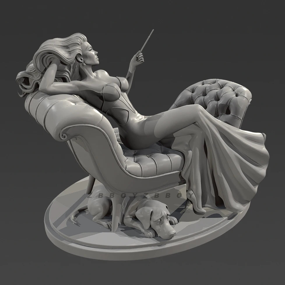 90mm Classic Pin-up, Resin Model Figure Kit, Unassembled and Unpainted