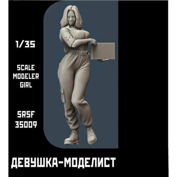 1/35 Anime-Style Female in Casual Clothing, Resin Model Figure Kit, Anime Theme, Unassembled and Unpainted