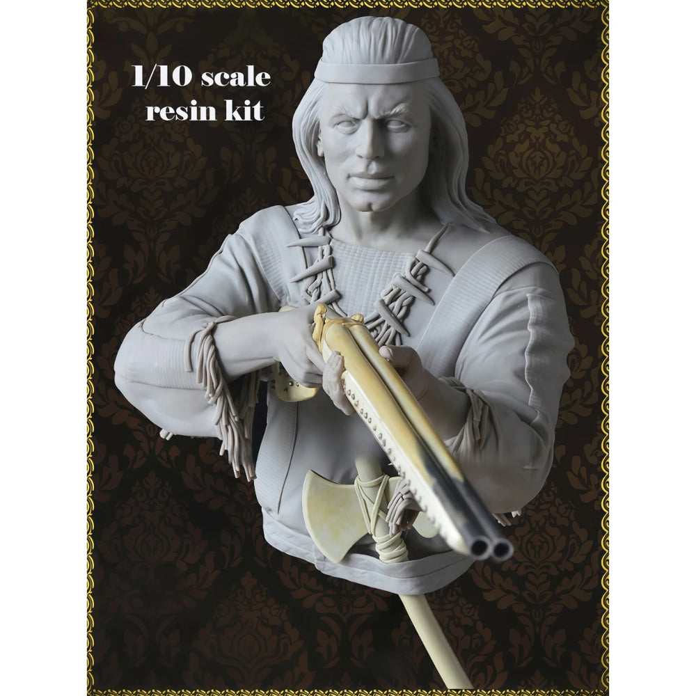 1/10 Female Warrior with Scoped Rifle, Resin Model Bust Kit, Fantasy Theme, Unassembled and Unpainted