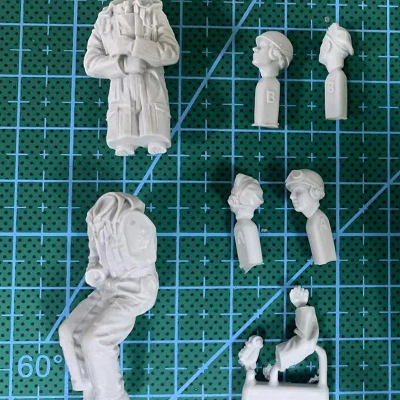 1/35 WWII British Paratroopers with Combat Goggles, 2 Figures, Resin Model Figure Kit, Unassembled and Unpainted