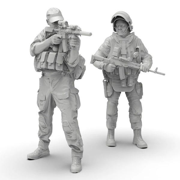 1/35 Modern Tactical Infantry Team with Plate Carriers, 4 Figures, Resin Model Figure Kit, Unassembled and Unpainted