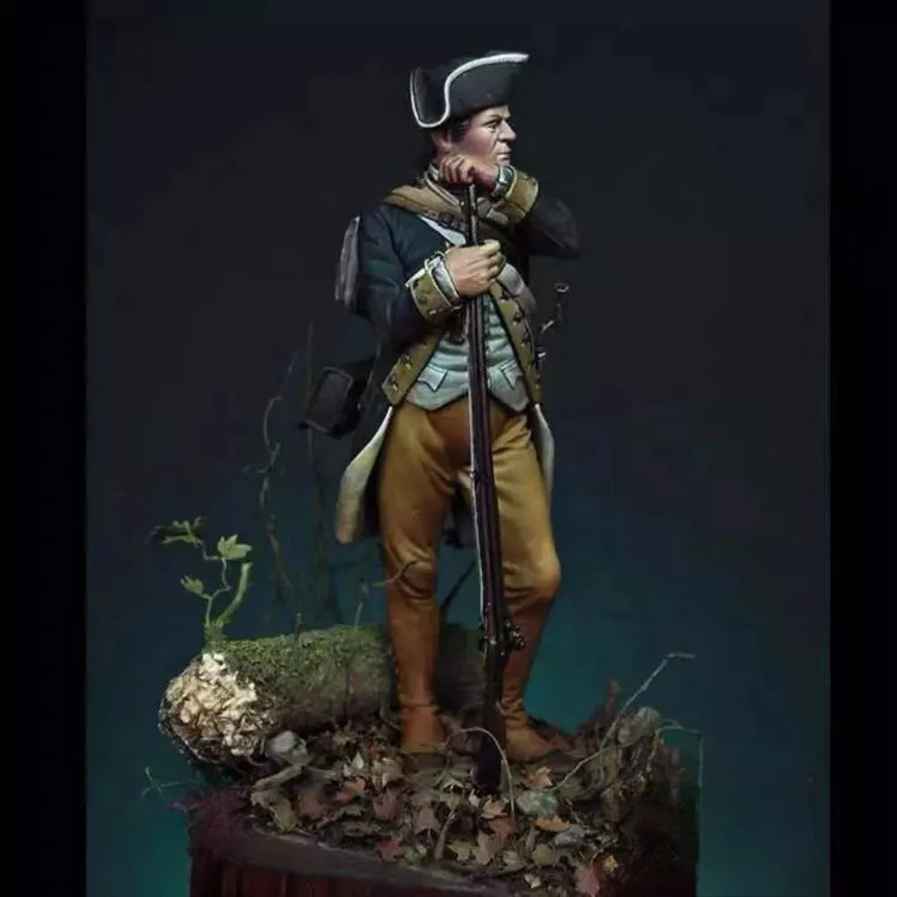 1/24 Napoleonic American Revolutionary Officer, Resin Model Figure Kit, Unassembled and Unpainted