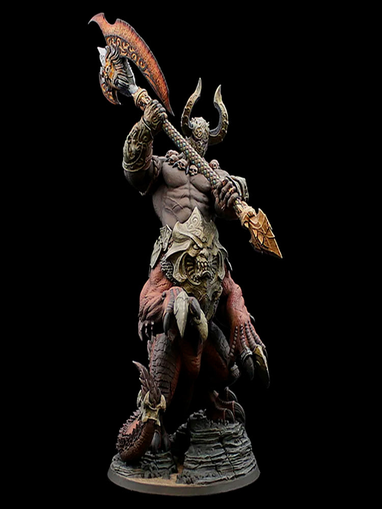 178mm Demon Warrior, Resin Model Figure Kit, Fantasy Theme, Unassembled and Unpainted