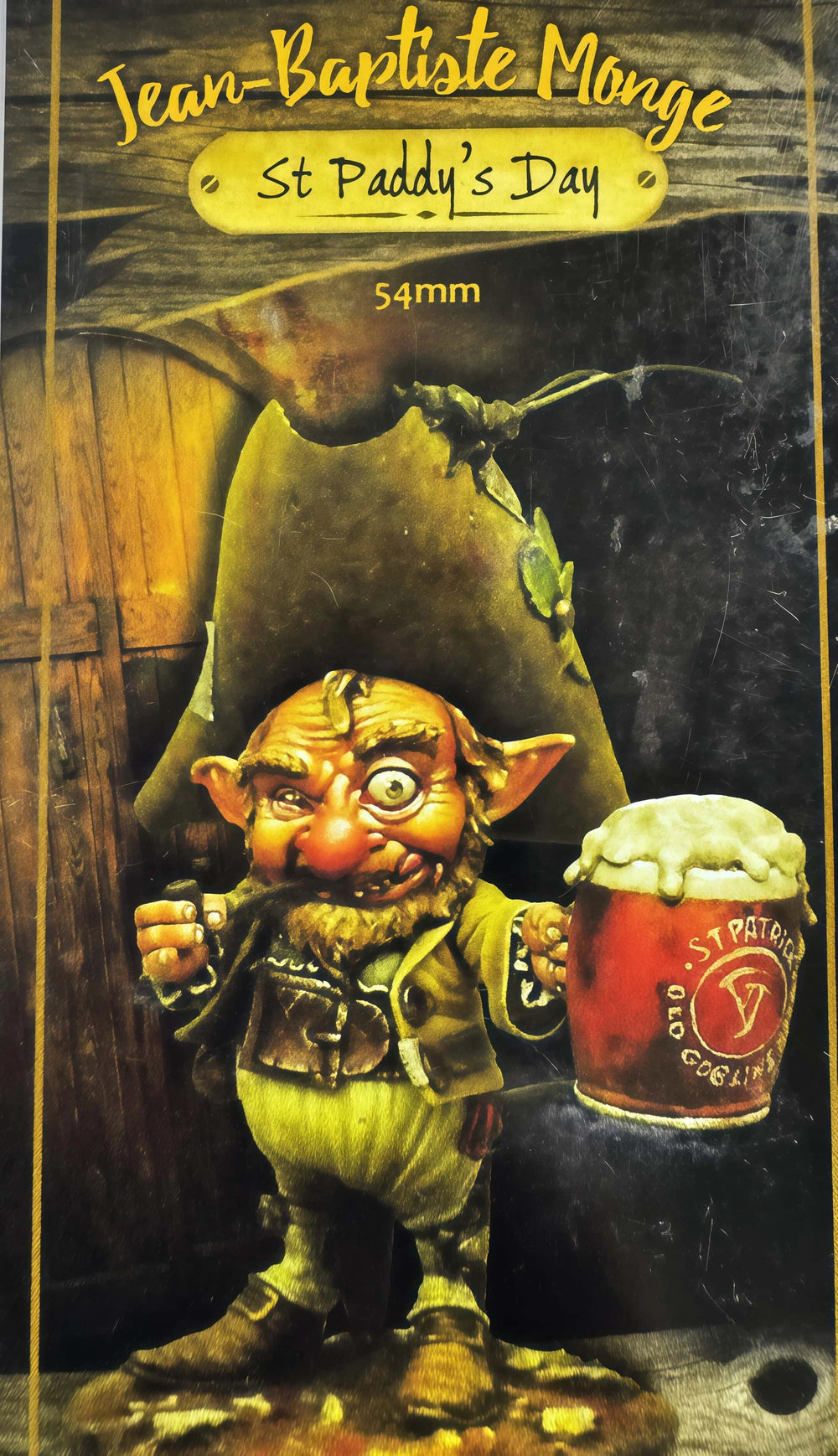 54mm Beer Dwarf, Resin Model Figure Kit, Fantasy Theme, Unassembled and Unpainted