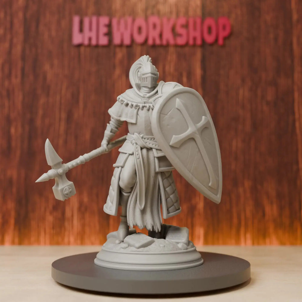 28mm Paladin Warrior, Resin Model Figure Kit, Fantasy Theme, Unassembled and Unpainted