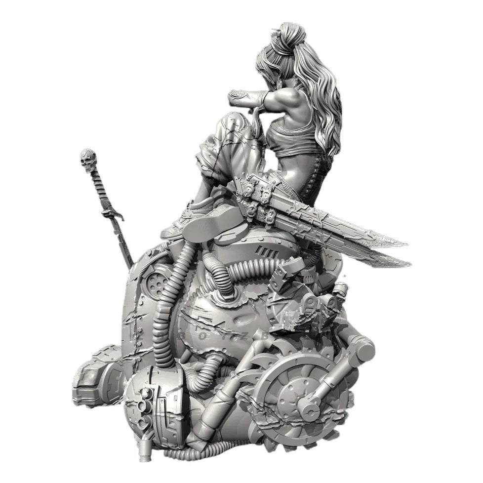 95mm Amazon Warrior, Resin Model Figure Kit, Fantasy Theme, Unassembled and Unpainted