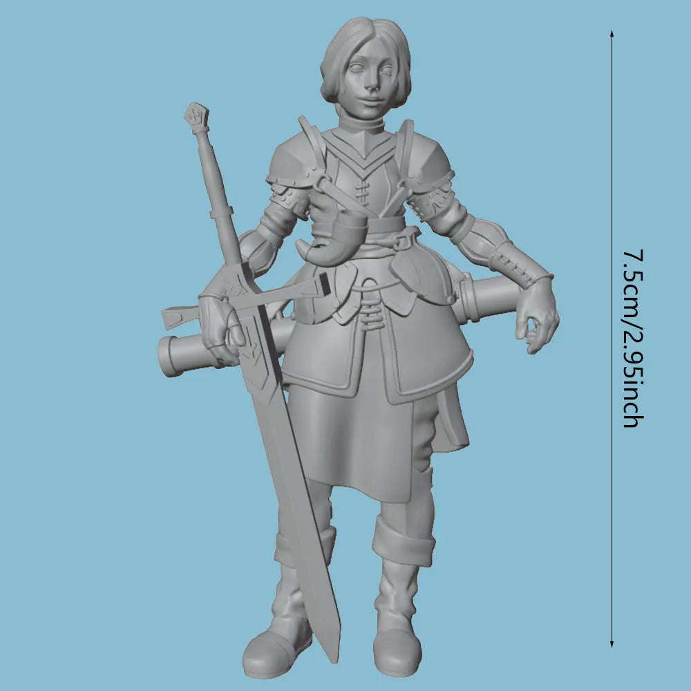 75mm Ranger Warrior, Resin Model Figure Kit, Fantasy Theme, Unassembled and Unpainted