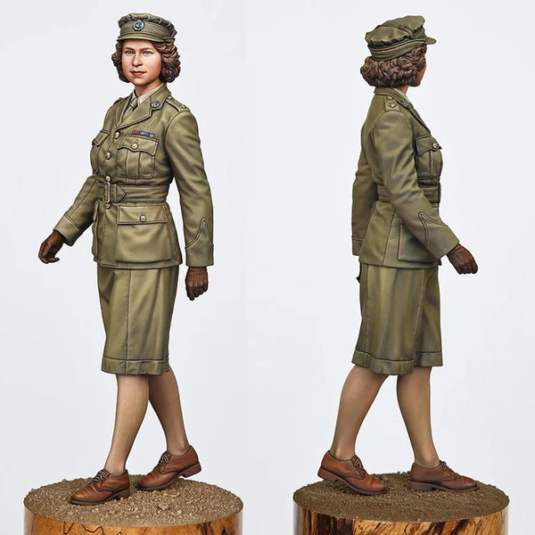 1/35 WWII British Female Soldier, Resin Model Figure Kit, Unassembled and Unpainted