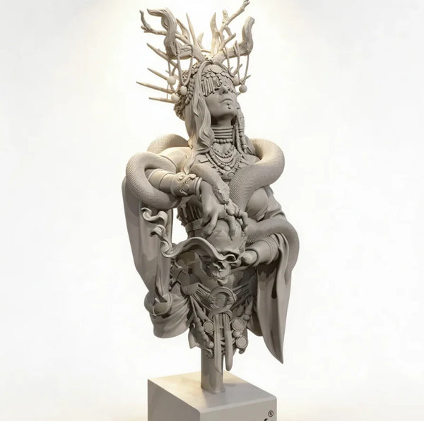 70mm Deity, Resin Model Bust Kit, Fantasy Theme, Unassembled and Unpainted